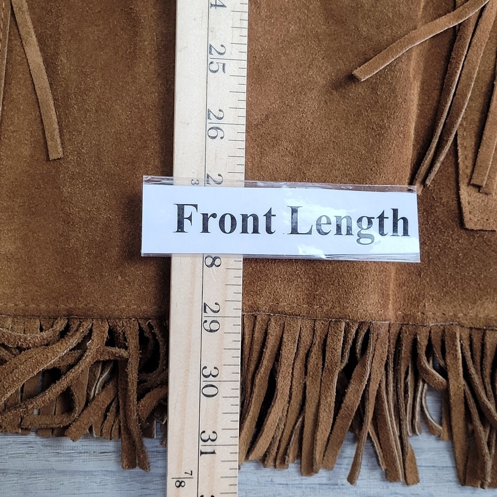 🤠Vintage 70's Schott NYC Rancher Suede Fringe Western Jacket Mens 42 Made USA - Picture 13 of 15